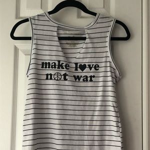 Striped v neck tank top
